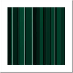 Dark green stripes vertical Posters and Art